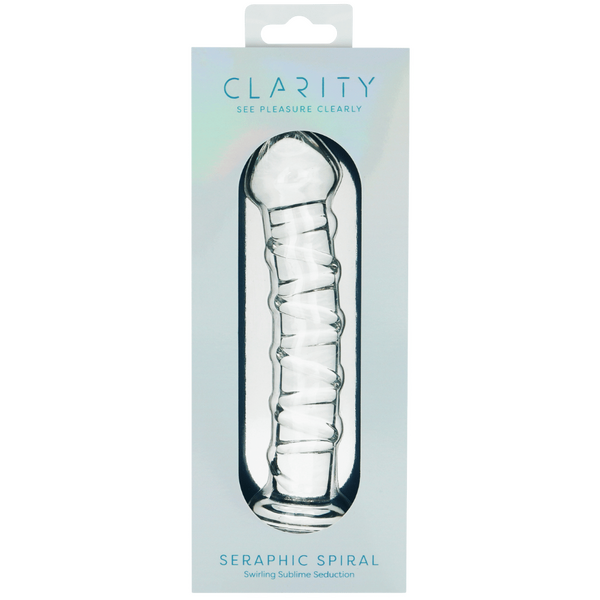 Seraphic Spiral – Hand-Blown Borosilicate Glass Dildo 160mm