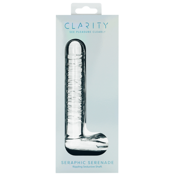 Seraphic Serenade – Hand-Blown 5.7 Inch Sculpted Glass Dildo