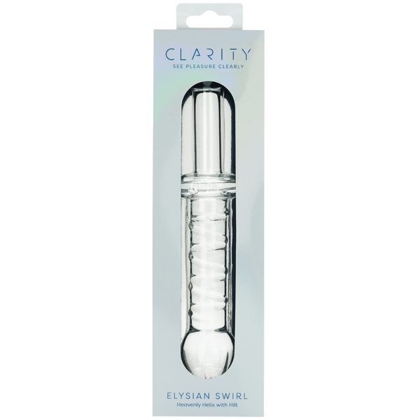 Elysian Swirl – Handblown Borosilicate Glass 5.6 Inch Dildo