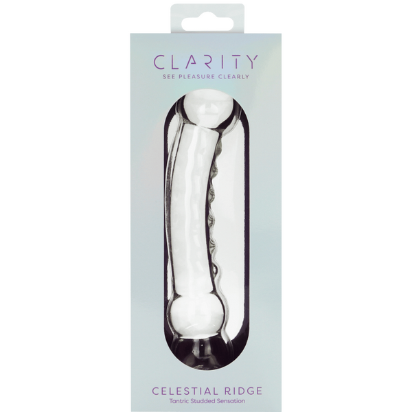 Celestial Ridge – 6.4 Inch Double-Ended Borosilicate Glass Dildo with Sculpted Ridges