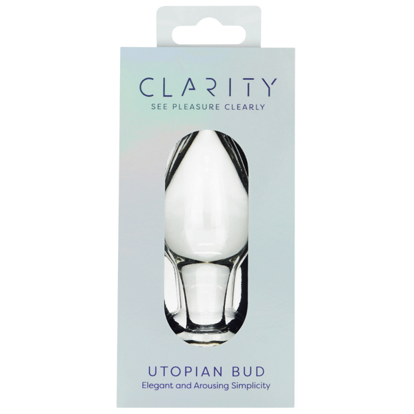 Utopian Bud Glass Butt Plug – Handcrafted 3.5 Inch Borosilicate Glass Plug