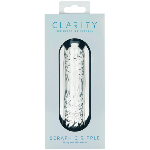 Seraphic Ripple – Handblown 6.2 Inch Textured Glass Dildo