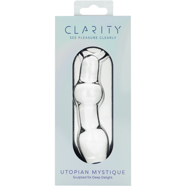 Utopian Mystique – 5.2 Inch Ribbed Glass Anal Dildo