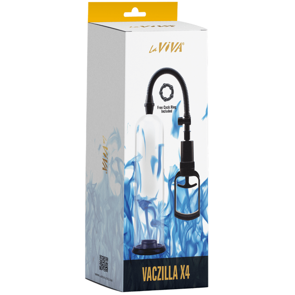 Vaczilla X4 Powerful And Efficient Safe Quick Release Penis Pump With 7 Inch TPR Sleeve And ABS Plastic Cylinder