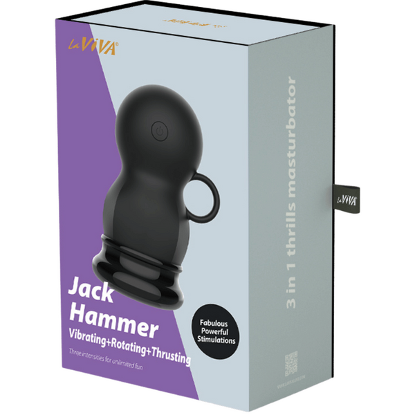 LaViva Jack Hammer – Multi-Function 8cm Vibrator with Rotating and Thrusting Motion