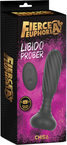 Fierce Euphoria Libido Prober – Remote-Controlled Gyrating Anal Plug with Rotating Beads