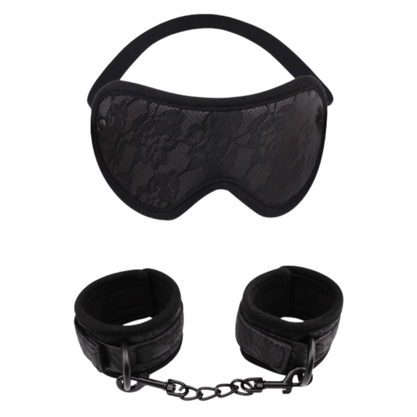 Temptation Bondage Kit – Adjustable Collar and Handcuffs Bondage Kit