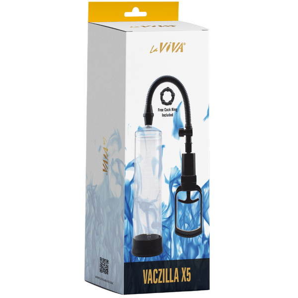 Vaczilla Penis Pump - Phthalate-Free, Latex-Free, 7.9 Inch, with TPE Ring and ABS Plastic Cylinder