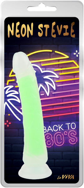 Neon Stevie 8.4 Inch – Glow-in-the-Dark Silicone Vibrator