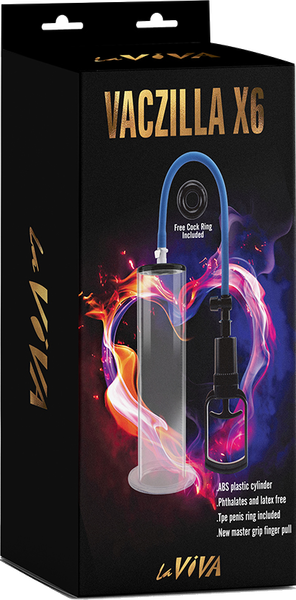 Vaczilla X6 – 7.9 Inch Phthalate-Free Penis Pump with TPR Sleeve and ABS Cylinder