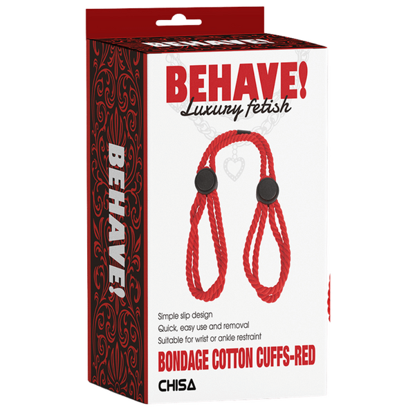 Bondage Cotton Cuffs – Simple Slip Design Restraint Cuffs