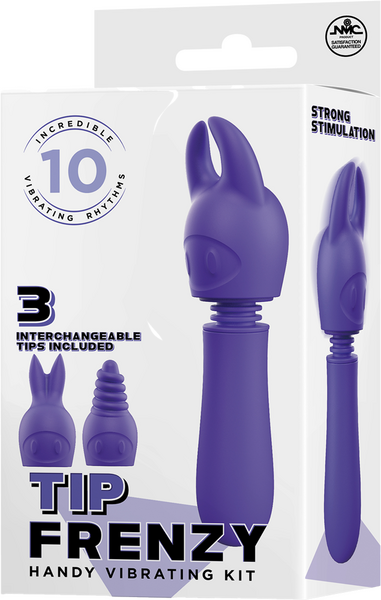 Tip Frenzy – Rechargeable Splash Proof Flexible Shaft Vibrator with 10 Rhythms