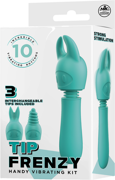 Tip Frenzy – Rechargeable Splash Proof Flexible Shaft Vibrator with 10 Rhythms