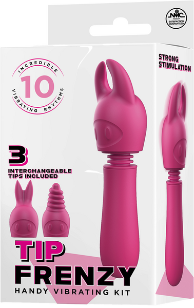 Tip Frenzy – Rechargeable Splash Proof Flexible Shaft Vibrator with 10 Rhythms