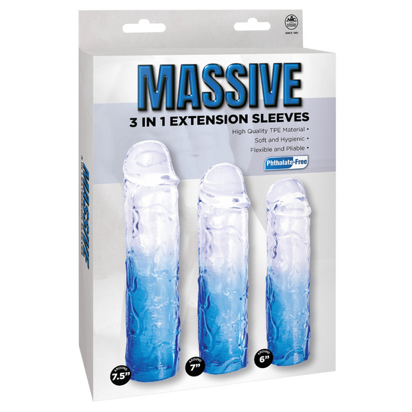 3 in 1 Extension Sleeve (Smoke) – High-Quality TPE Material Soft Flexible Sleeve with Multiple Sizes