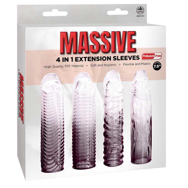 4 in 1 Extension Sleeve (Smoke) – Soft Flexible 7.5 Inch Sleeve