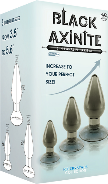 3 In 1 Anal Plug Kit – Flexible Hygienic Suction Cup Base Anal Plugs