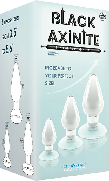 3 In 1 Anal Plug Kit – Flexible Hygienic Suction Cup Base Anal Plugs