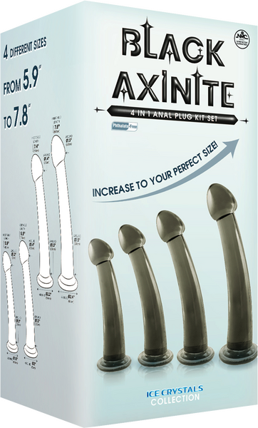 4 in 1 Anal Plug Kit – Flexible Hygienic Suction Cup Base Anal Plugs
