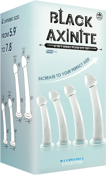 4 in 1 Anal Plug Kit – Flexible Hygienic Suction Cup Base Anal Plugs