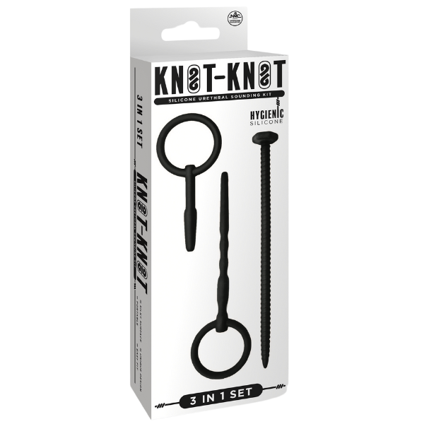 Silicone Urethral Sounding Kit (Black) – Body-Safe 6 to 8 Inch Urethral Sounds
