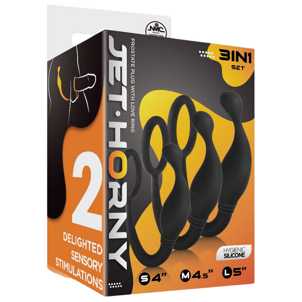 Prostate Plug Set – Hygienic Silicone 3-Piece Small, Medium, and Large Plugs