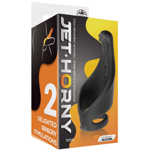 Cock Ring with Ball Strap and Clit Stimulator – Strap-On Cock Ring