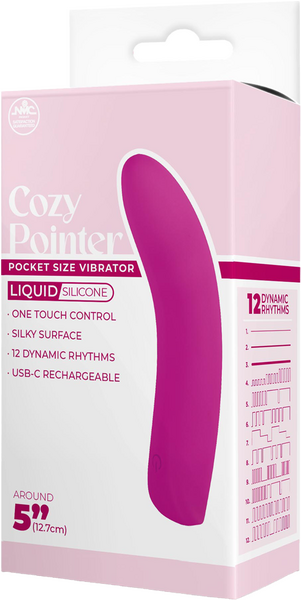 Cozy Pointer – Silicone 10 Rhythm Rechargeable 5 Inch Vibrator