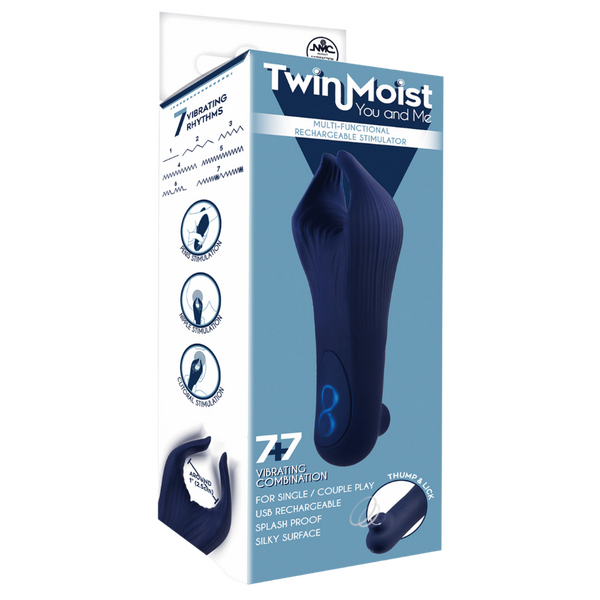 TwinMoist - Multi-Functional Rechargeable Stimulator – Splash Proof USB Rechargeable Vibrator