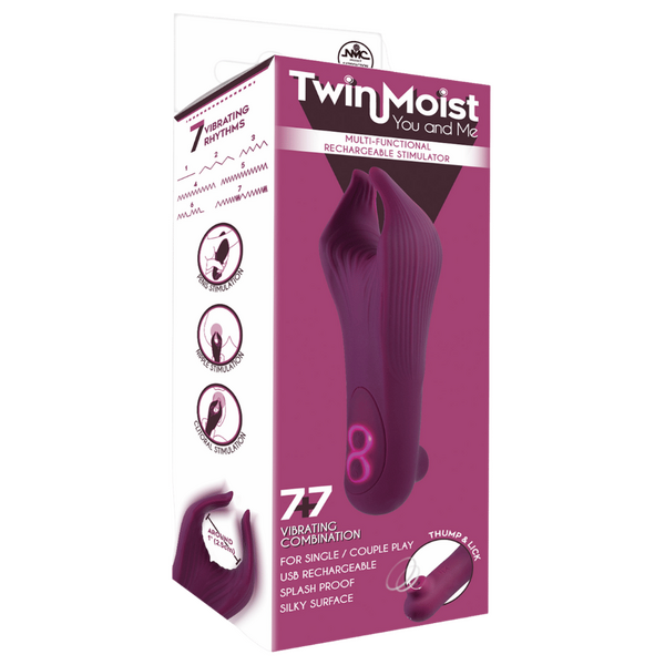 TwinMoist - Multi-Functional Rechargeable Stimulator – Splash Proof USB Rechargeable Vibrator