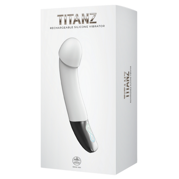 Rechargeable Silicone Vibrator (White) – Bendable Shaft 5.5 Inch Insertable Length Vibrator