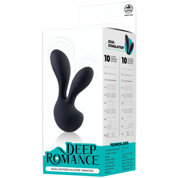 Dual Motors Silicone Vibrator – Splash Proof 4.7 Inch Rechargeable Vibrator