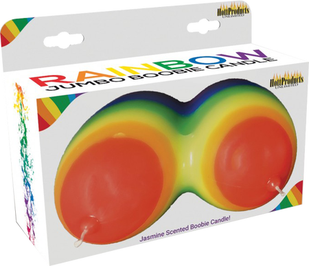 Rainbow Jumbow Boobie Candle – Decorative Candle
