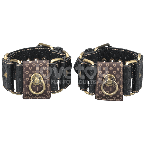 Deluxe Ankle Cuffs – Luxury PU Ankle Cuffs with Bronze Spikes