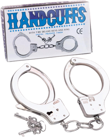 Metal Handcuffs – Sturdy Locking Restraint Cuffs with Quick-Release Button