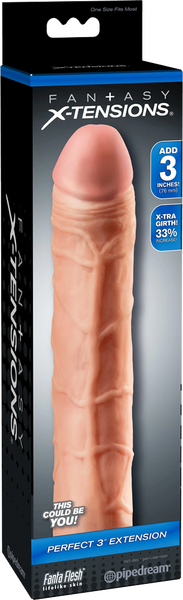 Fantasy X-Tensions Perfect 3 Inch Extension – Penis Extension Sleeve
