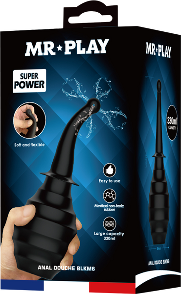 Anal Douche Black Large Capacity – Ergonomic Flexible Nozzle Anal Douche
