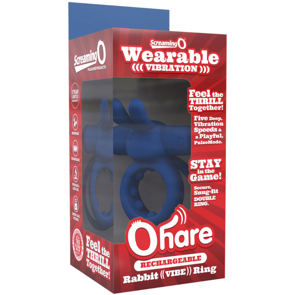 Ohare (Black | Blue | Green) – Rechargeable Silicone Rabbit Vibrating Cock Ring