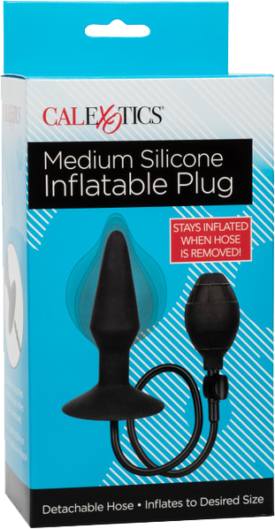 CalExotics Medium Silicone Inflatable Plug – Inflatable Anal Plug with Detachable Hose