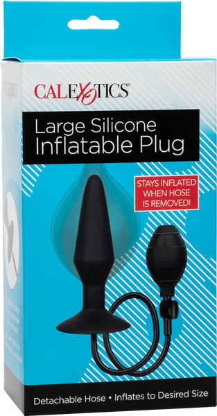 CalExotics Medium Silicone Inflatable Plug – Inflatable Anal Plug with Detachable Hose