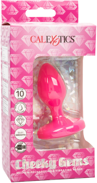 Cheeky Gems Medium Rechargeable Vibrating Probe – Silicone Vibrator