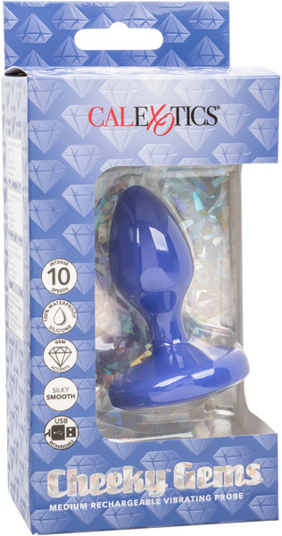 Cheeky Gems Medium Rechargeable Vibrating Probe – Flexible Silicone Vibrator
