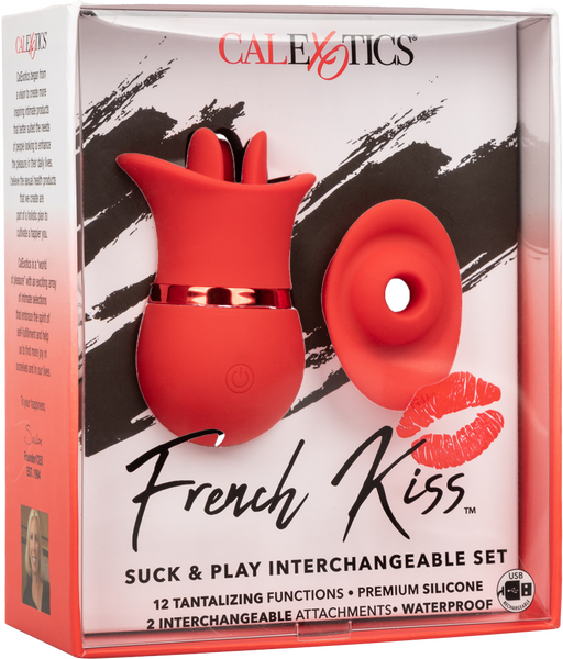 French Kiss Suck & Play Interchangeable Set – 12 Function Vibration and Suction Toy