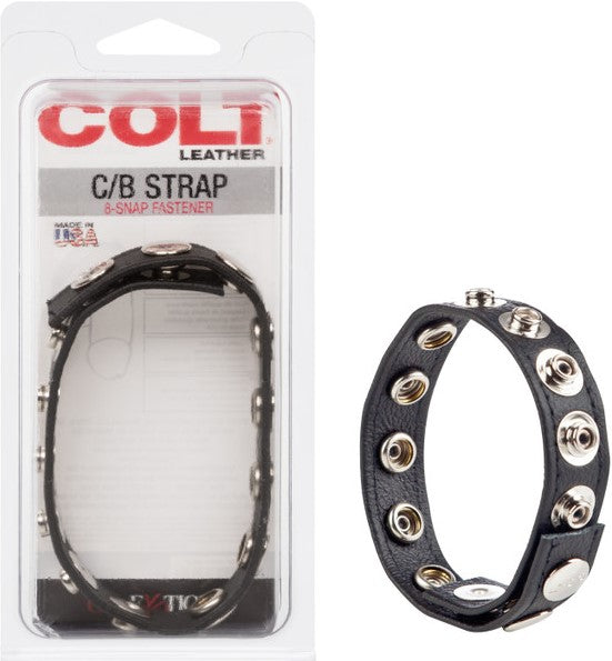 Colt 8 Snap Fastener Leather Strap – Luxury Leather Bondage Strap