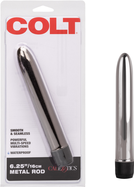Colt Metal 6.25 Inch – Multi-Speed Silver Vibrator with Smooth Seamless Finish