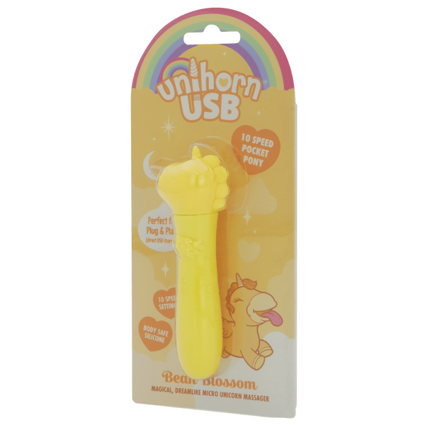 Unihorn USB Bullet (Bean Blossom Yellow) – Rechargeable 10-Speed Silicone Vibrator