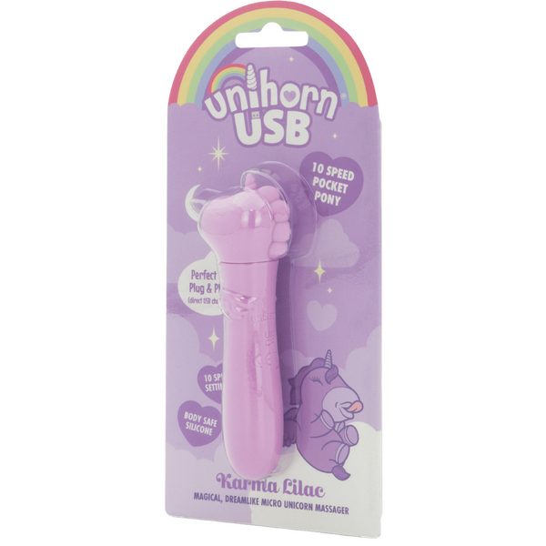 Unihorn Karma Lilac – USB Rechargeable Silicone Bullet Vibrator with 10 Speeds