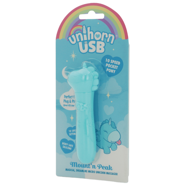 Karma Lilac Unihorn USB (Blue) – Compact Rechargeable Silicone Vibrating Bullet