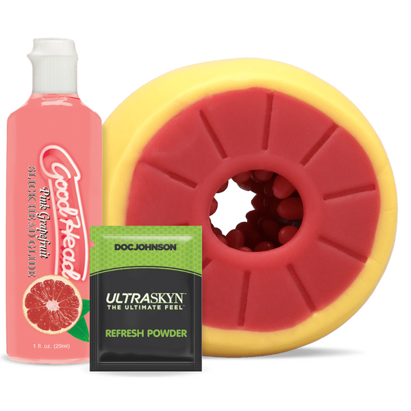 Goodhead Grapefruit Blowjob Set With Glide Sleeve