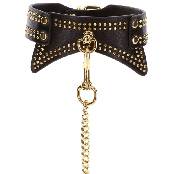 Taboom Studded Collar and Leash Set – Vegan Bondage Accessories